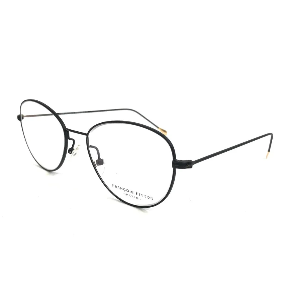Francois Pinton Eyeglasses Frames AIR 1 019 Matte Black Wire Rim 52-18-148